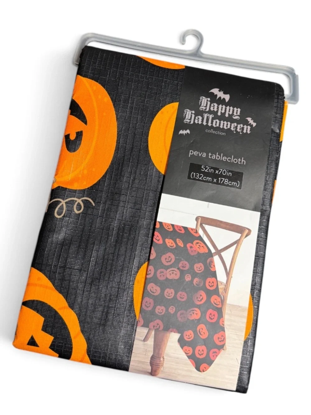 NWT Halloween Jack O Lantern Tablecloth 52x70